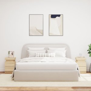 vidaXL Szafki nocne z LED, 2 szt., dąb sonoma, 35x39x55 cm 3