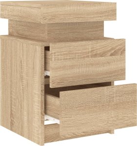 vidaXL Szafki nocne z LED, 2 szt., dąb sonoma, 35x39x55 cm 8
