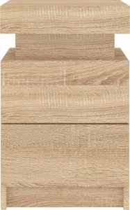 vidaXL Szafki nocne z LED, 2 szt., dąb sonoma, 35x39x55 cm 9