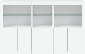 vidaXL Szafka z oświetleniem LED, biała, 162x37x100 cm 6