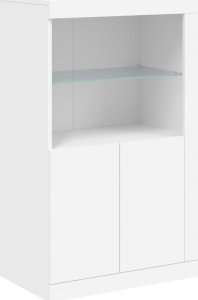 vidaXL Szafka z oświetleniem LED, biała, 162x37x100 cm 10