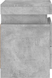 vidaXL Szafki nocne z LED, 2 szt., szarość betonu, 35x39x55 cm 10