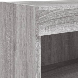 vidaXL Szafka TV z oświetleniem LED, szary dąb sonoma, 80x30x30 cm 11