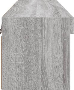 vidaXL Szafka TV z oświetleniem LED, szary dąb sonoma, 80x30x30 cm 9