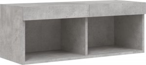 vidaXL Szafka TV z oświetleniem LED, szarość betonu, 80x30x30 cm 7