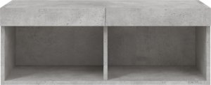 vidaXL Szafka TV z oświetleniem LED, szarość betonu, 80x30x30 cm 8