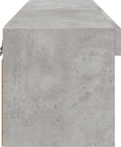 vidaXL Szafka TV z oświetleniem LED, szarość betonu, 80x30x30 cm 9