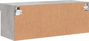 vidaXL Szafka TV z oświetleniem LED, szarość betonu, 80x30x30 cm 10