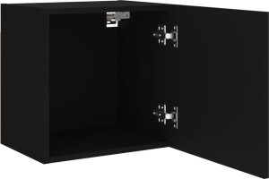 vidaXL Ścienne szafki TV, 2 szt., czarne, 40,5x30x40 cm 7