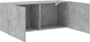 vidaXL Szafka pod telewizor, ścienna, szarość betonu, 100x30x41 cm 5