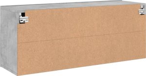 vidaXL Szafka pod telewizor, ścienna, szarość betonu, 100x30x41 cm 8