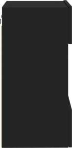 vidaXL Ścienna szafka TV z LED, czarna, 40x30x60,5 cm 10