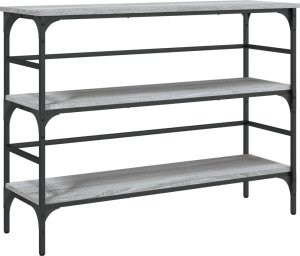 vidaXL Stolik konsolowy, szary dąb sonoma, 100x32x75 cm 2