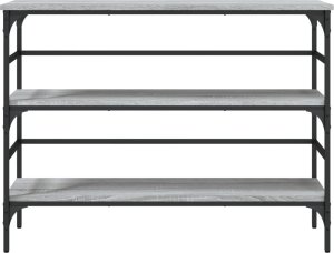 vidaXL Stolik konsolowy, szary dąb sonoma, 100x32x75 cm 5