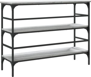 vidaXL Stolik konsolowy, szary dąb sonoma, 100x32x75 cm 7