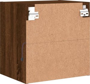 vidaXL Szafki nocne z oświetleniem LED, ścienne, 2 szt., brązowy dąb 11