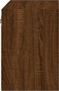 vidaXL Szafki nocne z oświetleniem LED, ścienne, 2 szt., brązowy dąb 10