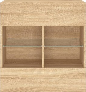 vidaXL Ścienna szafka TV z LED, dąb sonoma, 58,5x30x60,5 cm 7