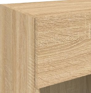 vidaXL Ścienna szafka TV z LED, dąb sonoma, 40x30x60,5 cm 12