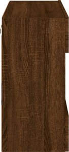 vidaXL Ścienna szafka TV z LED, brązowy dąb, 78,5x30x60,5 cm 9