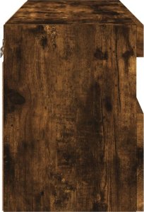 vidaXL Ścienna szafka TV z LED, przydymiony dąb, 60x30x40 cm 10