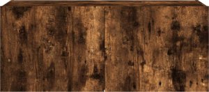 vidaXL Ścienna szafka TV z LED, przydymiony dąb, 100x35x41 cm 9