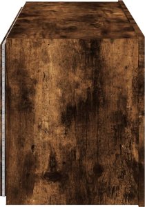 vidaXL Ścienna szafka TV z LED, przydymiony dąb, 100x35x41 cm 10