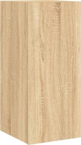 vidaXL Ścienna szafka TV z LED, dąb sonoma, 30,5x35x70 cm 3