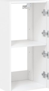 vidaXL Ścienna szafka TV z LED, biała, 40,5x35x80 cm 8