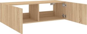 vidaXL Ścienna szafka TV z LED, dąb sonoma, 100x35x31 cm 9