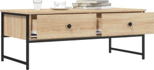 vidaXL Stolik kawowy, dąb sonoma, 101x49x39,5 cm 4