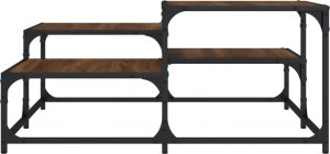 vidaXL Stolik kawowy, brązowy dąb, 87,5x87,5x40 cm 4