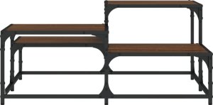 vidaXL Stolik kawowy, brązowy dąb, 87,5x87,5x40 cm 5