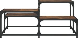 vidaXL Stolik kawowy, przydymiony dąb, 87,5x87,5x40 cm 5