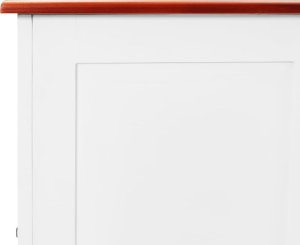 Skrzynia ogrodowa vidaXL Skrzynia z pokrywą, brązowo-biała, lite drewno akacjowe 8