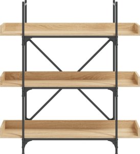 vidaXL 3-poziomowy regał na książki, dąb sonoma, 100x33x108,5 cm 4