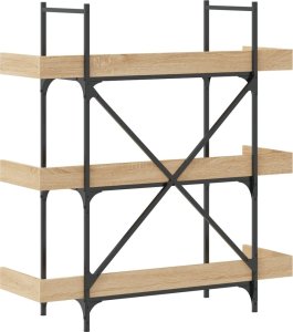 vidaXL 3-poziomowy regał na książki, dąb sonoma, 100x33x108,5 cm 6
