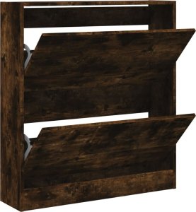vidaXL Szafka na buty, przydymiony dąb, 80x21x87,5 cm 2
