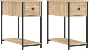 vidaXL Szafki nocne, 2 szt., dąb sonoma, 30x60x60 cm 2