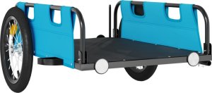 vidaXL Przyczepka rowerowa, niebieska, tkanina Oxford i żelazo 4