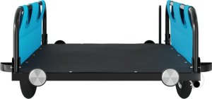 vidaXL Przyczepka rowerowa, niebieska, tkanina Oxford i żelazo 5