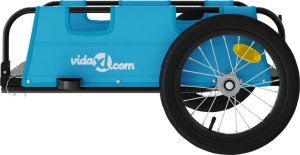 vidaXL Przyczepka rowerowa, niebieska, tkanina Oxford i żelazo 6