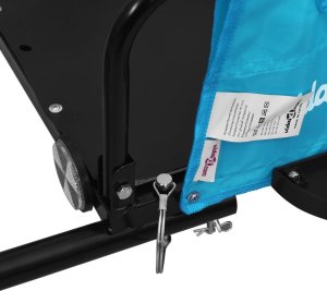 vidaXL Przyczepka rowerowa, niebieska, tkanina Oxford i żelazo 9