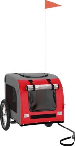 vidaXL Przyczepka rowerowa dla zwierząt, tkanina Oxford i żelazo 2