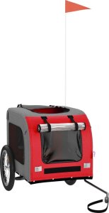 vidaXL Przyczepka rowerowa dla zwierząt, tkanina Oxford i żelazo 3