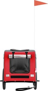 vidaXL Przyczepka rowerowa dla zwierząt, tkanina Oxford i żelazo 4