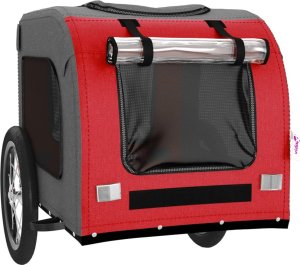 vidaXL Przyczepka rowerowa dla zwierząt, tkanina Oxford i żelazo 5