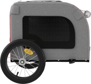 vidaXL Przyczepka rowerowa dla zwierząt, tkanina Oxford i żelazo 7