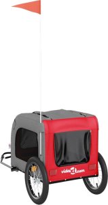 vidaXL Przyczepka rowerowa dla zwierząt, tkanina Oxford i żelazo 8