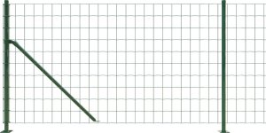 vidaXL Ogrodzenie z siatki, ze stopami słupków, zielone, 0,8x25 m 4